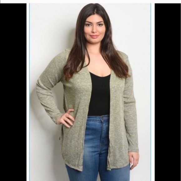 olive green womens cardigan